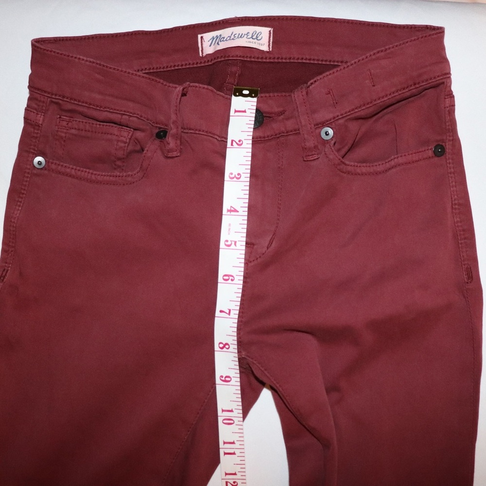 Madewell - skinny skinny burgundy jeans - Picture 5 of 8